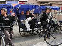 Hutong pedicab tour in Beijing, China