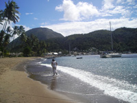 Strolling on the beach, St Lucia, BVI